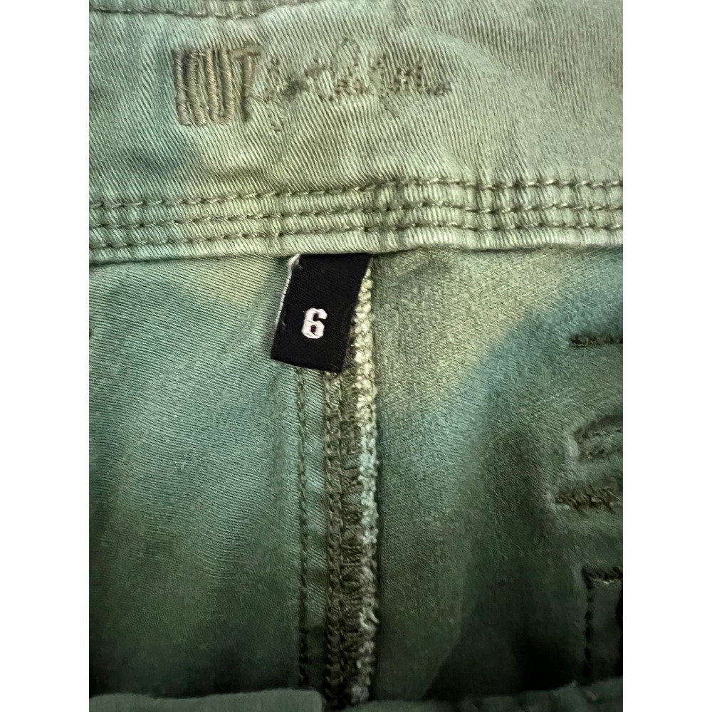 Kut from the Kloth Womens Cargo Shorts Olive Green Size 6 Utility Mini Short - Picture 5 of 7